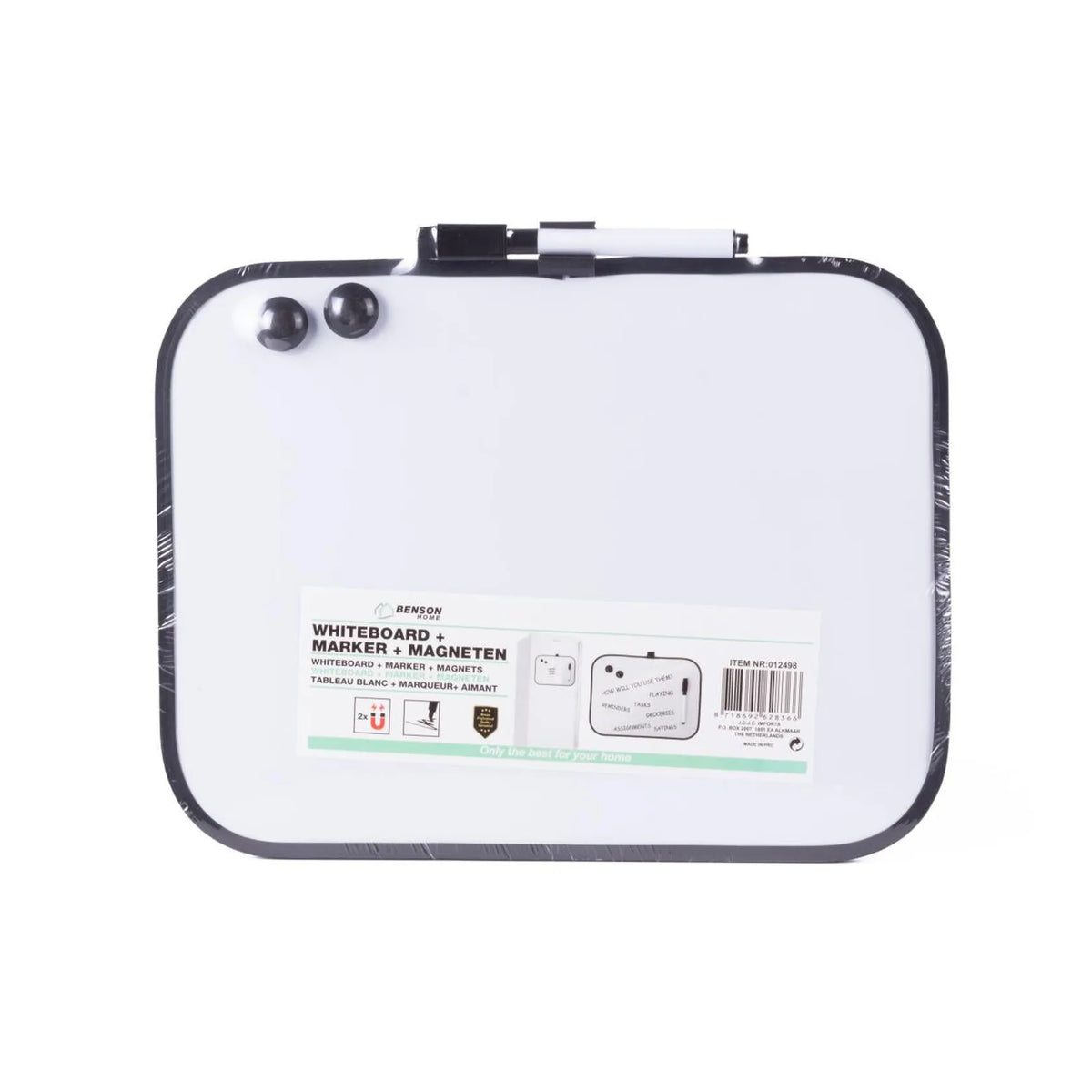 Benson Whiteboard met marker en 2 magneten