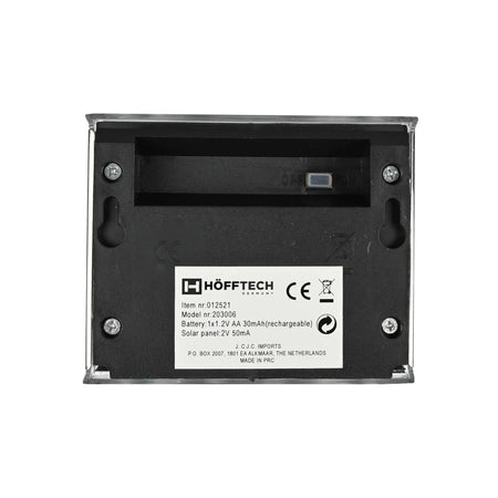 Höfftech LED lamp solar RVS 4 SMD 1.2V 300 mAh IP44