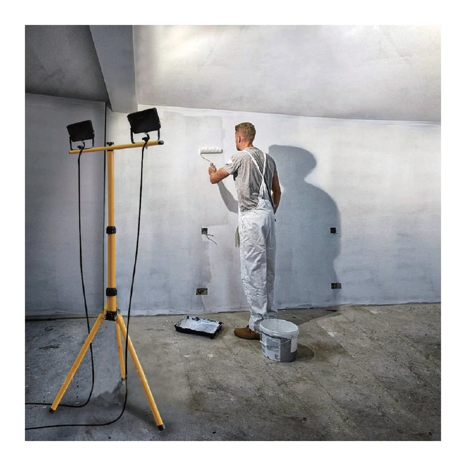 Höfftech LED Werklamp 2 x 20W + telescopische standaard 1.5 mtr
