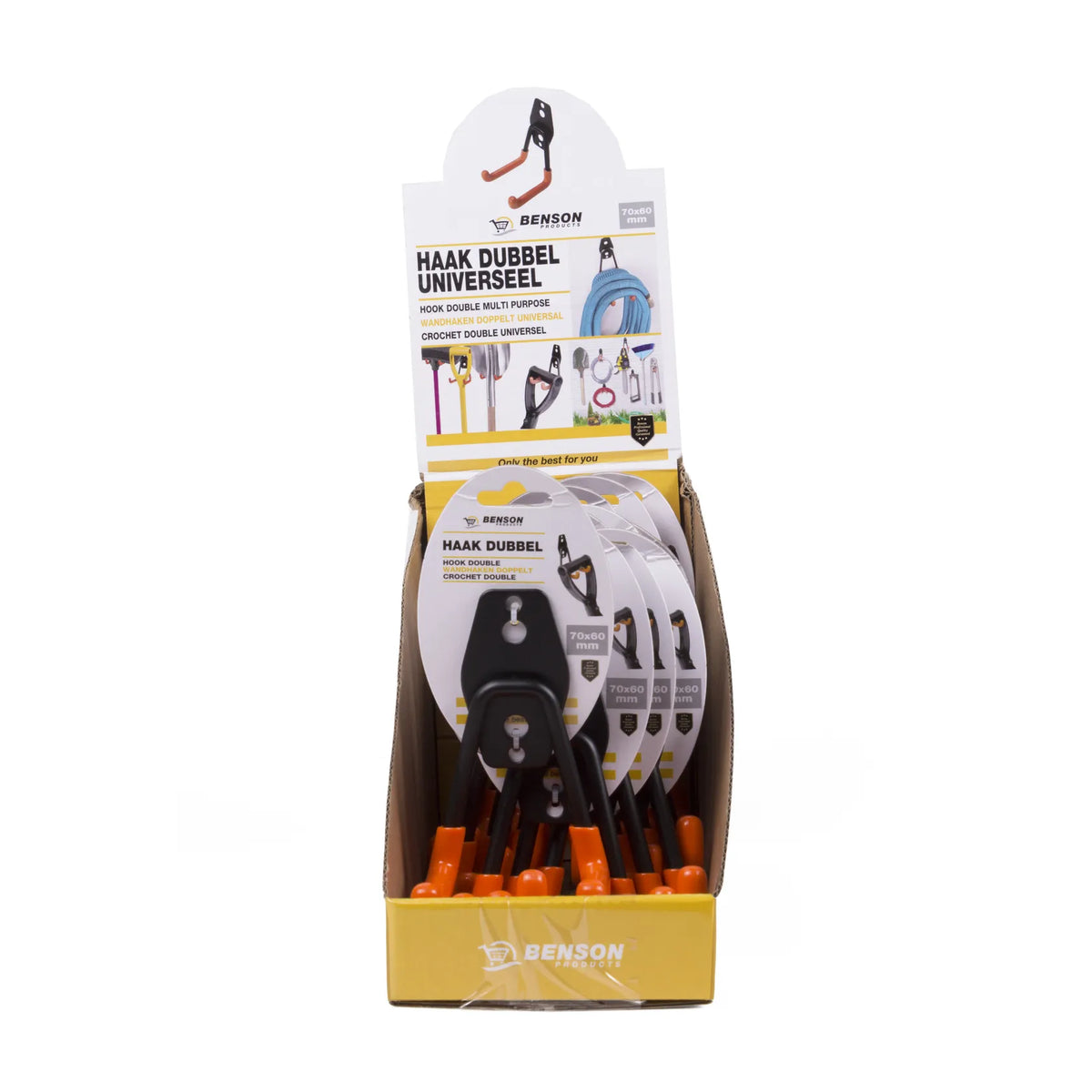 Benson Tools Haak dubbel universeel 70 x 60 mm display