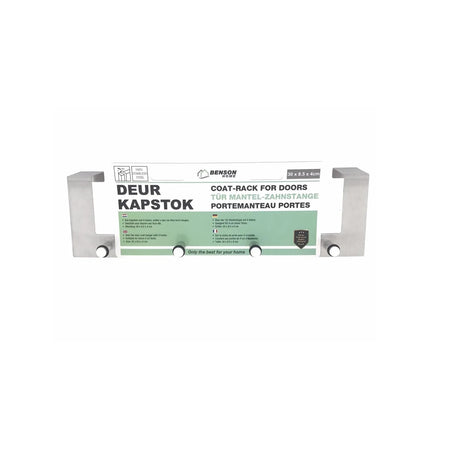 Benson Deurkapstok 4 haken RVS