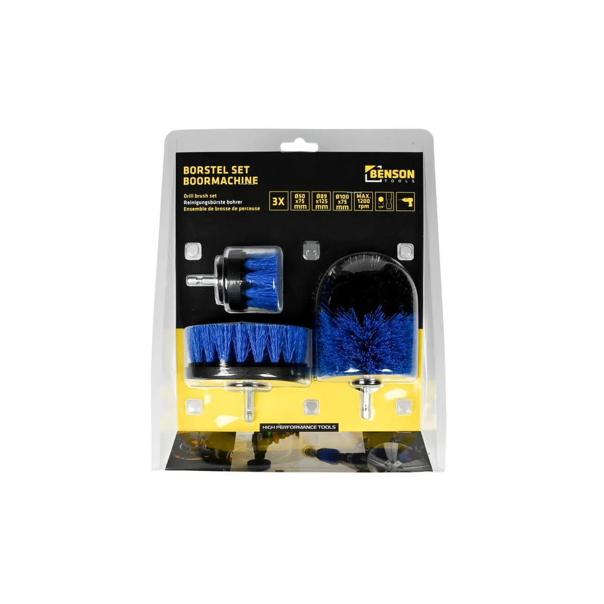 Benson Tools Borstel set voor boormachine 3 dlg