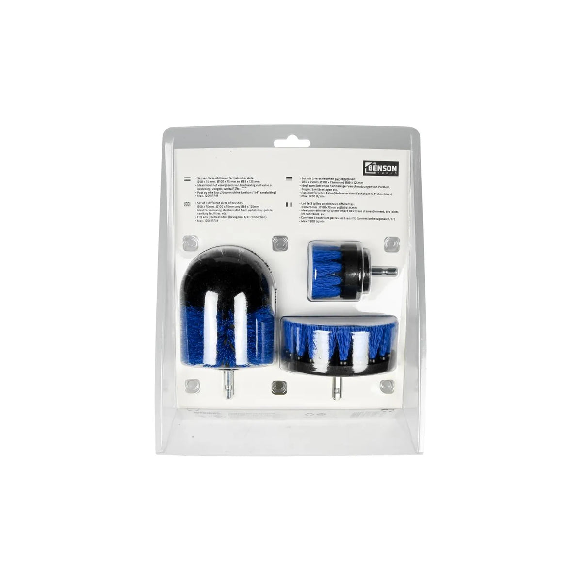 Benson Tools Borstel set voor boormachine 3 dlg
