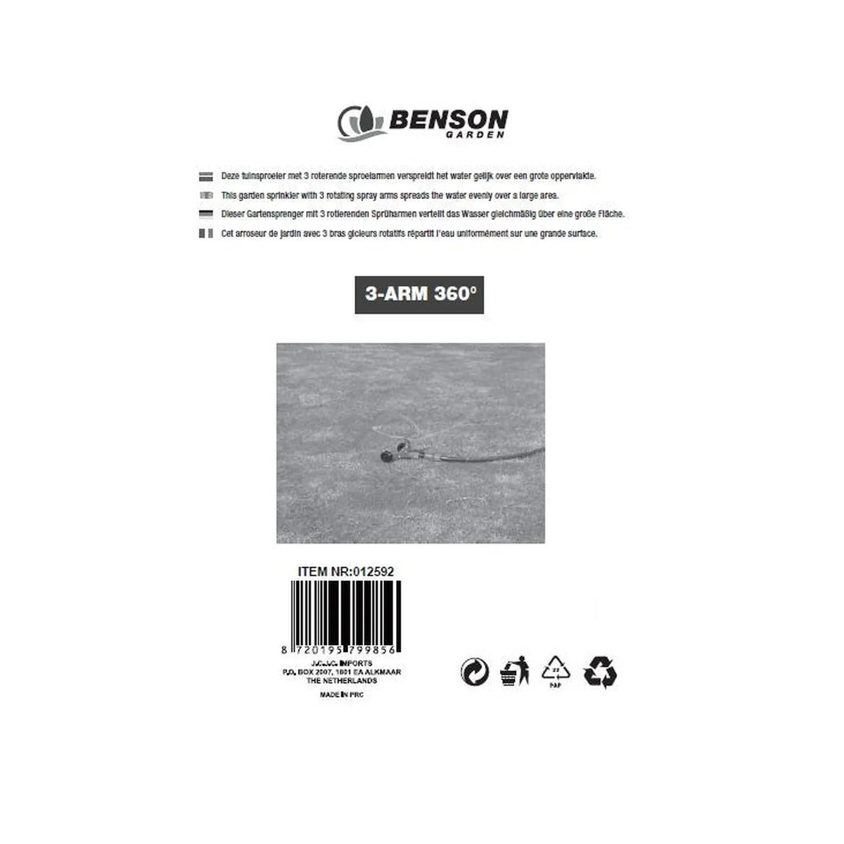 Benson Garden Tuinsproeier 3-arm 360°
