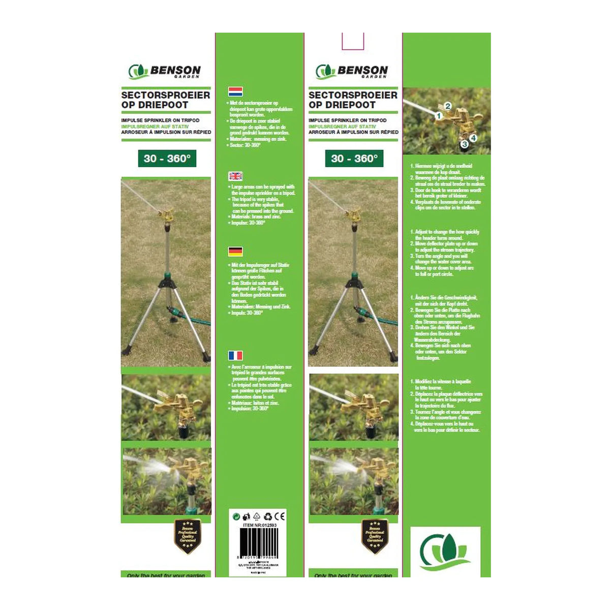Benson Garden Sectorsproeier op driepoot 30-360°