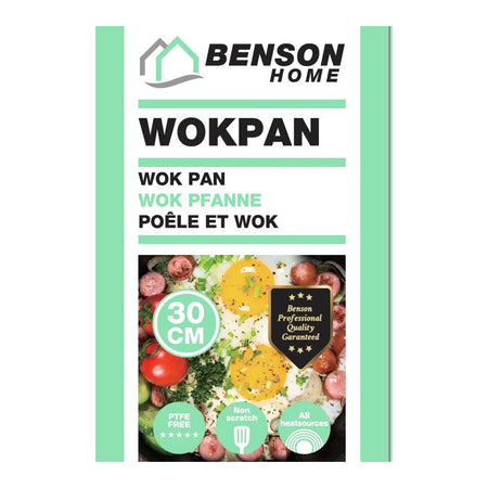 Benson Wokpan 30 cm marble non stick coating