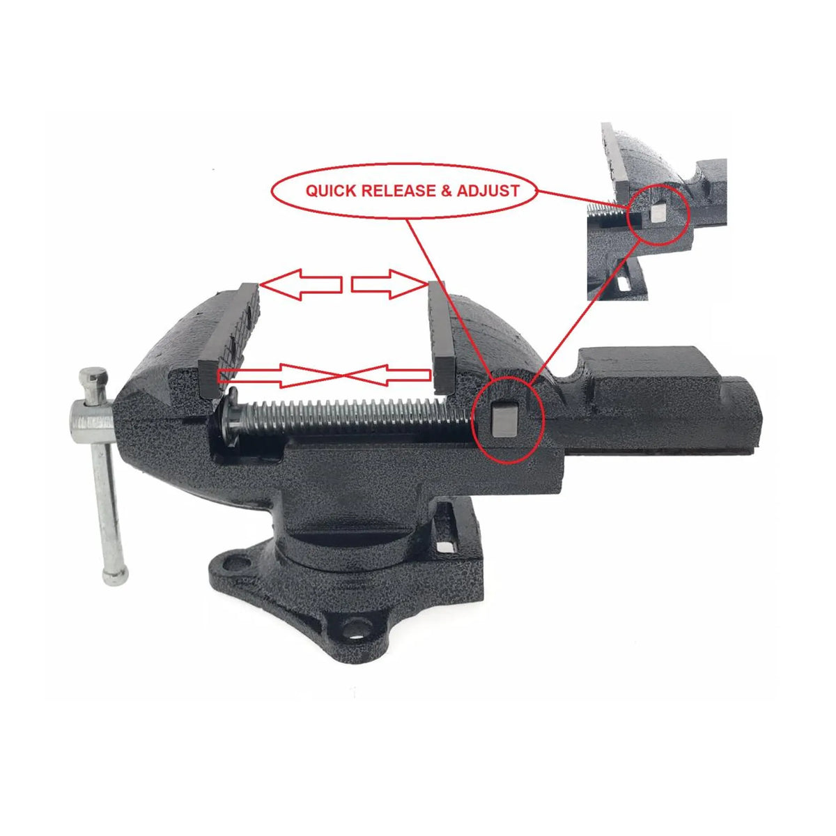 Benson Tools Bankschroef 80 mm quick release
