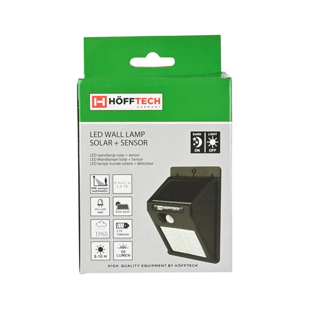 Höfftech Wandlamp solar LED + pir sensor IP65
