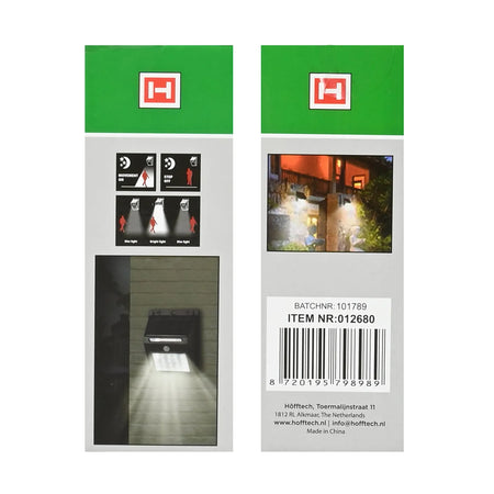 Höfftech Wandlamp solar LED + pir sensor IP65