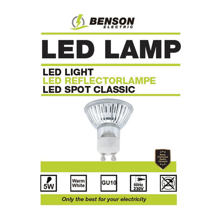 Benson Electric LED lamp GU10 5W glass version