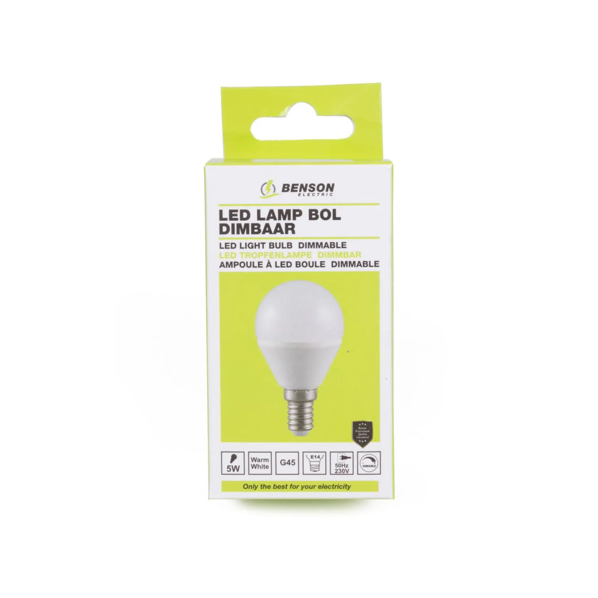 Benson Electric LED lamp bol G45 5W E14 dimbaar