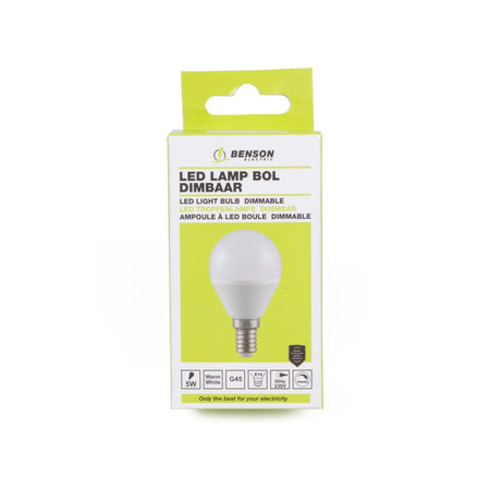 Benson Electric LED lamp bol G45 5W E14 dimbaar