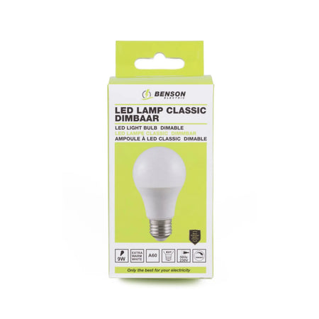 Benson Electric LED lamp classic A60 9W E27 dimbaar