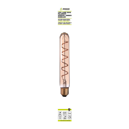 Benson Electric LED lamp buis fila spir t30 4W E27 amb 30 x 255 dimbaar