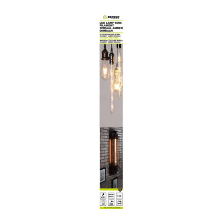 Benson Electric LED lamp buis fila spir t30 4W E27 amb 30 x 255 dimbaar