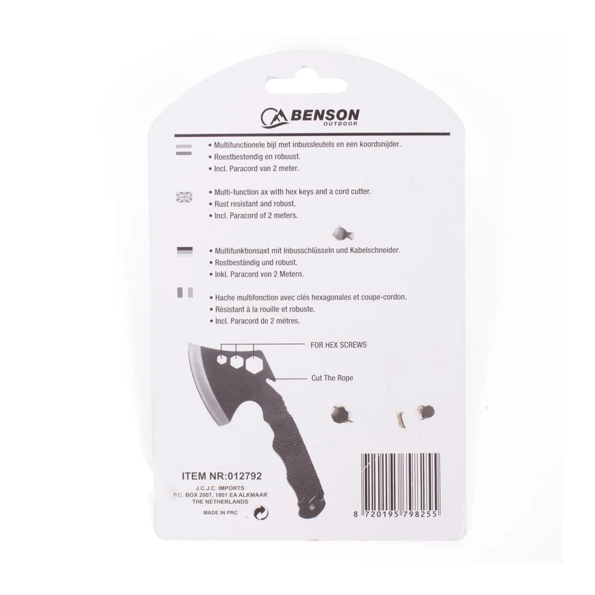 Benson Outdoor Handbijl multifunctie