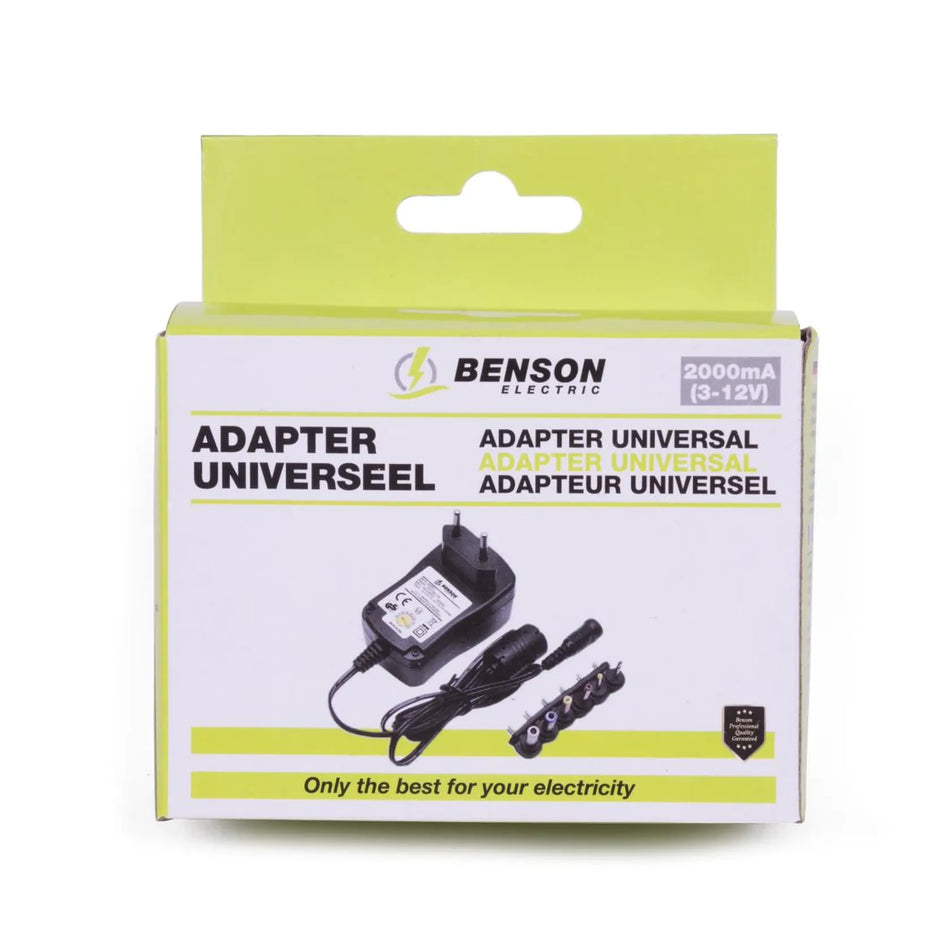 Benson Electric Adapter universeel 2000 mA