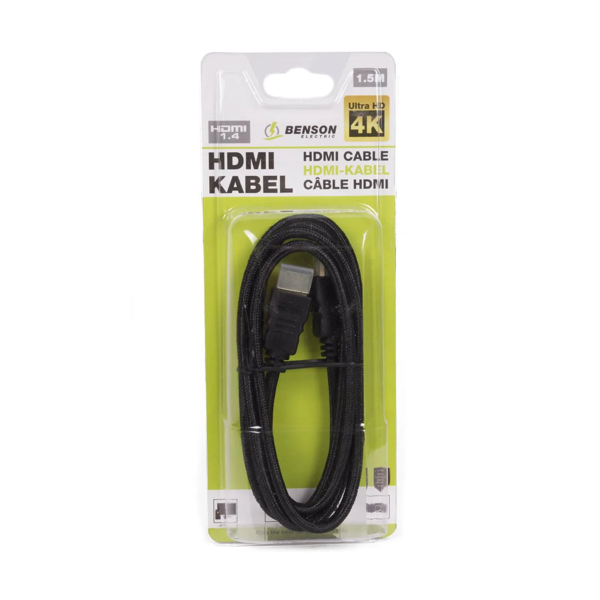 Benson Electric HDMI kabel 1.4 4k ultra hd gold plated 1.5 m