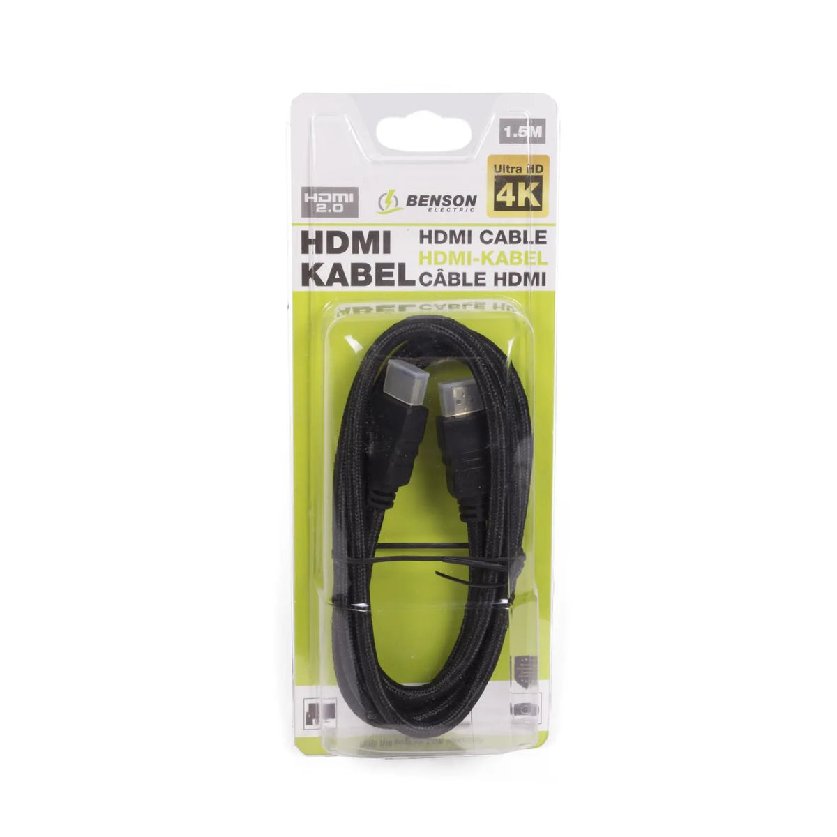 Benson Electric HDMI kabel 2.0 4k ultra hd gold plated 1.5 m