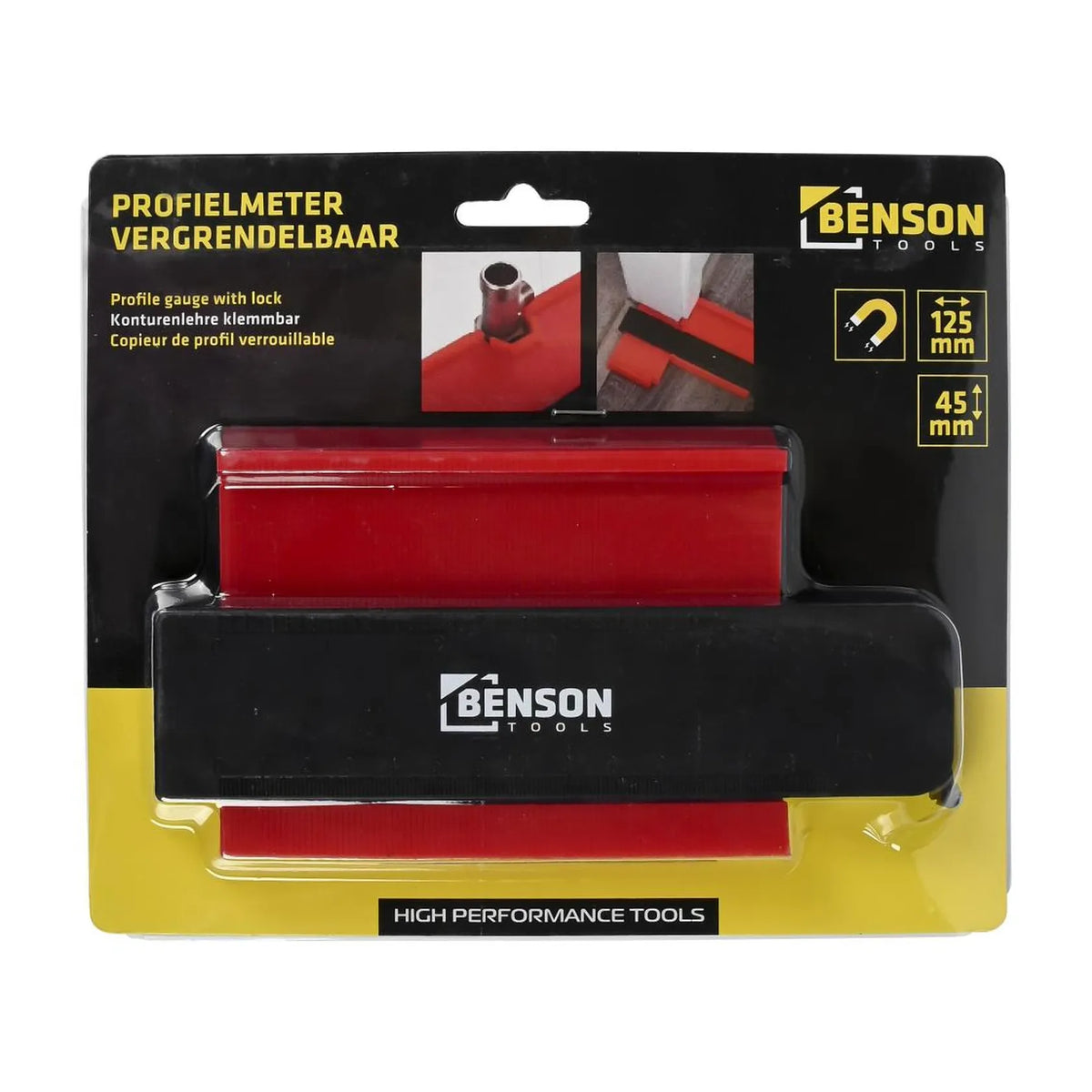 Benson Tools Profielmeter vergrendelbaar 125-45 mm
