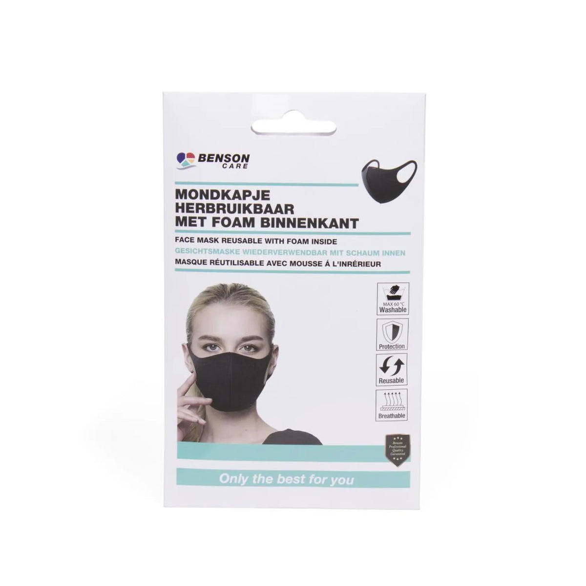 Benson Care Mondkapje herbruikbaar foam binnenkant