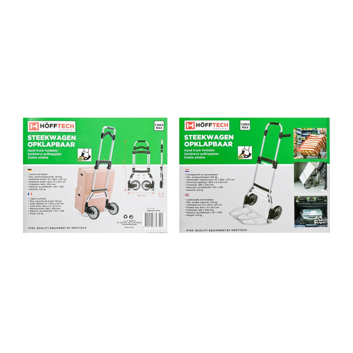 Benson Tools Steekwagen opklapbaar 120 kg profi alu