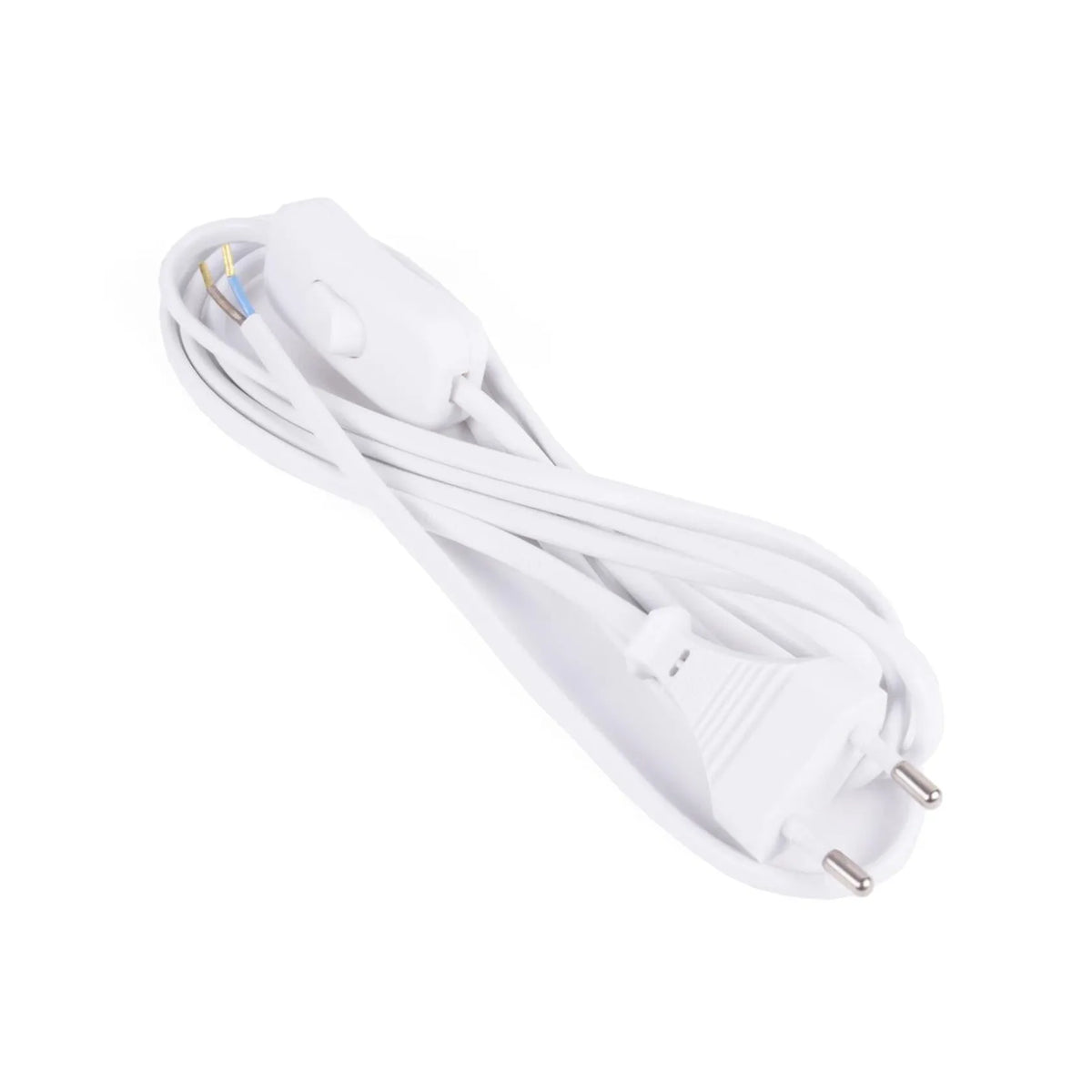 Benson Electric Stroomsnoer + stekker + schakelaar 2 m wit