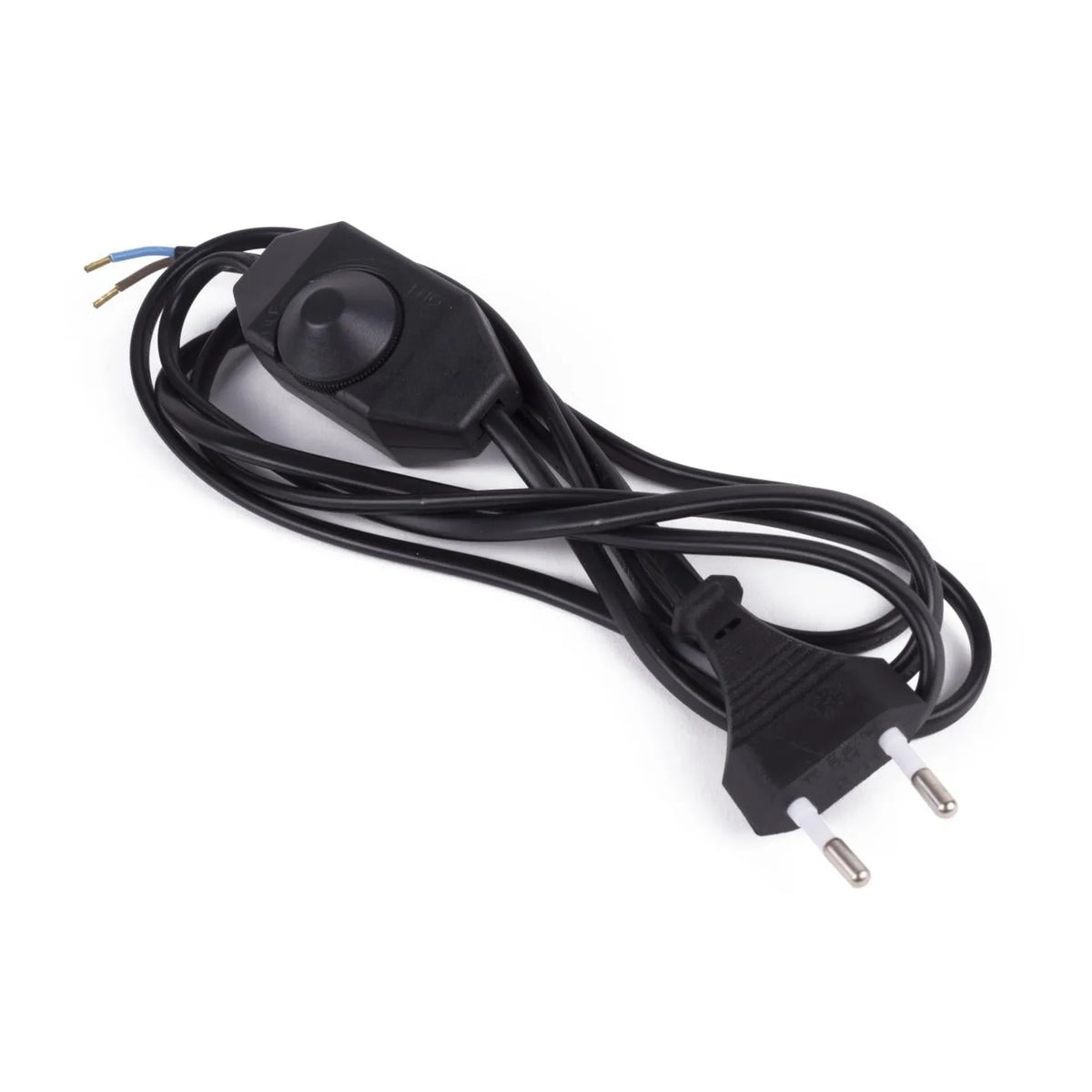Benson Electric Stroomsnoer + stekker + vloerdimmer 2 mtr zwart