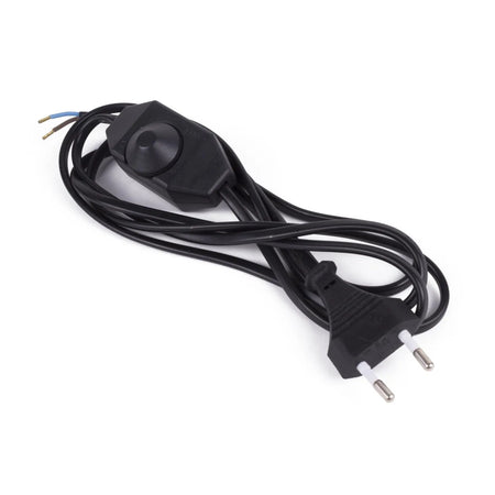 Benson Electric Stroomsnoer + stekker + vloerdimmer 2 mtr zwart