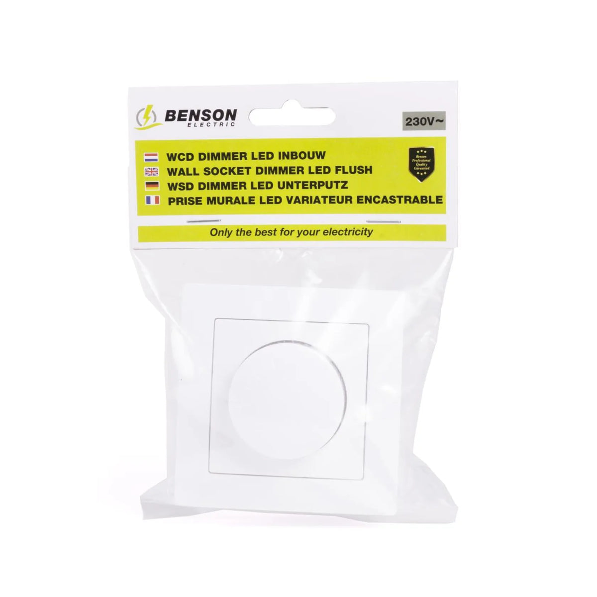 Benson Electric Wandcontactdoos dimmer LED inbouw wit