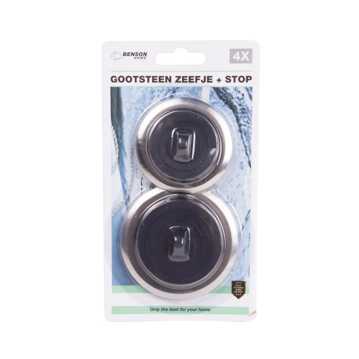 Benson Gootsteen zeefje RVS + stop 4 dlg