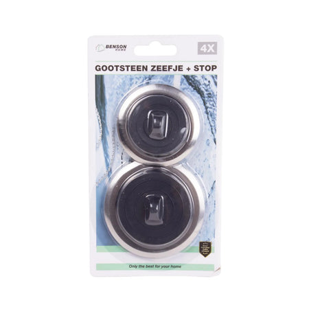 Benson Gootsteen zeefje RVS + stop 4 dlg