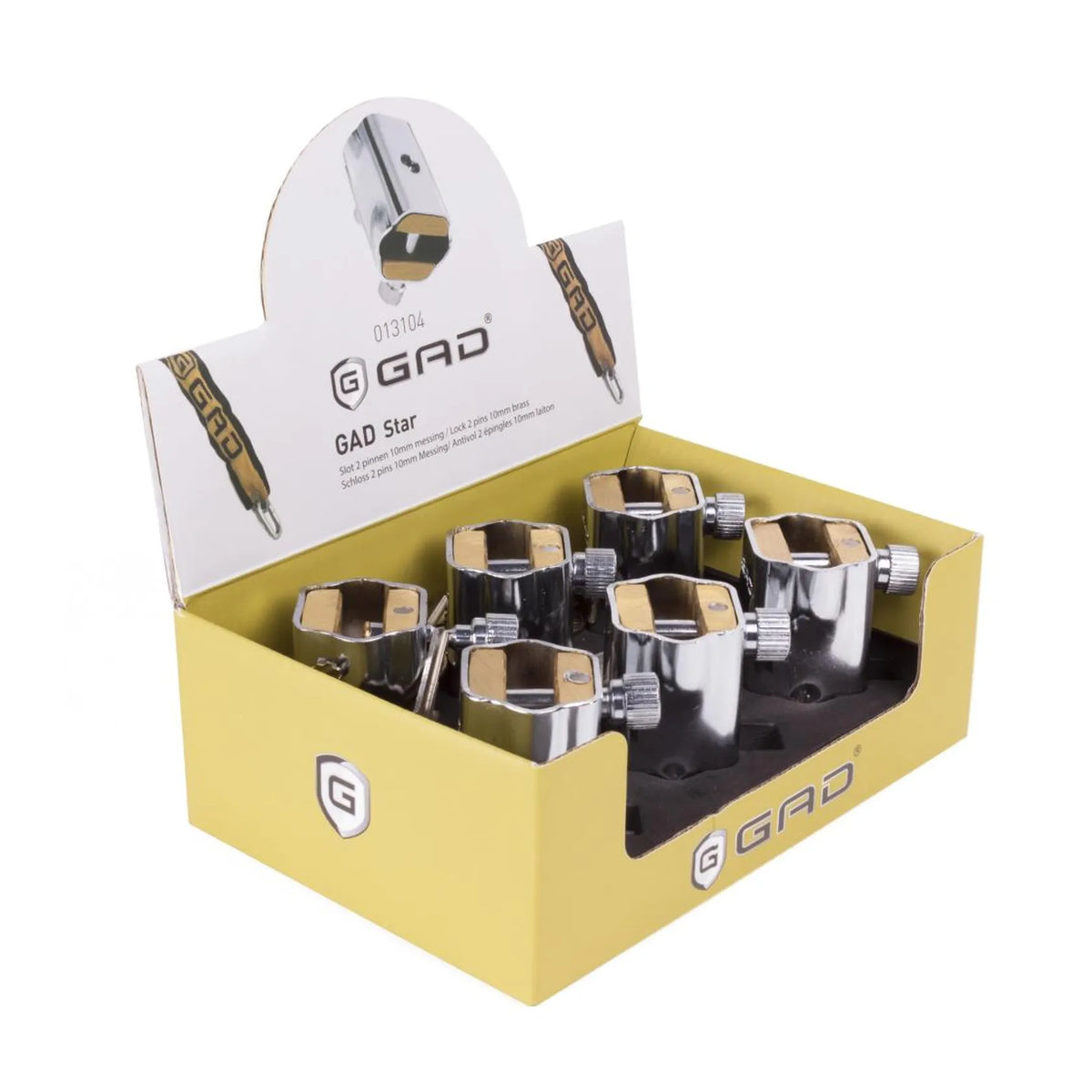 GAD Slot GAD-star met 2 pinnen 10 mm messing