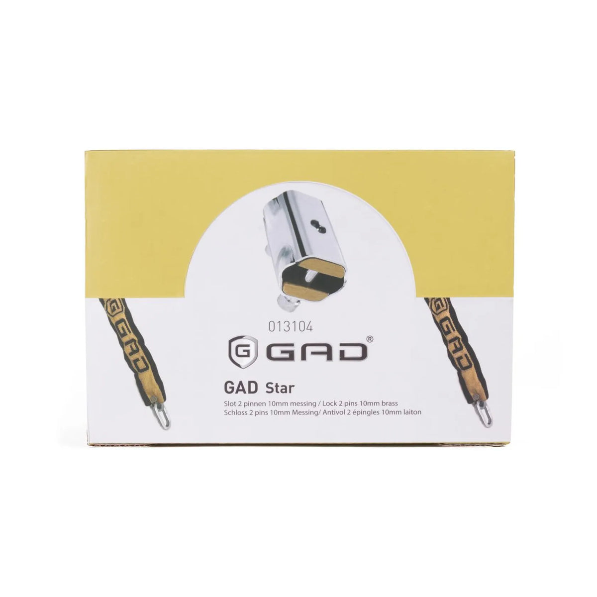 GAD Slot GAD-star met 2 pinnen 10 mm messing