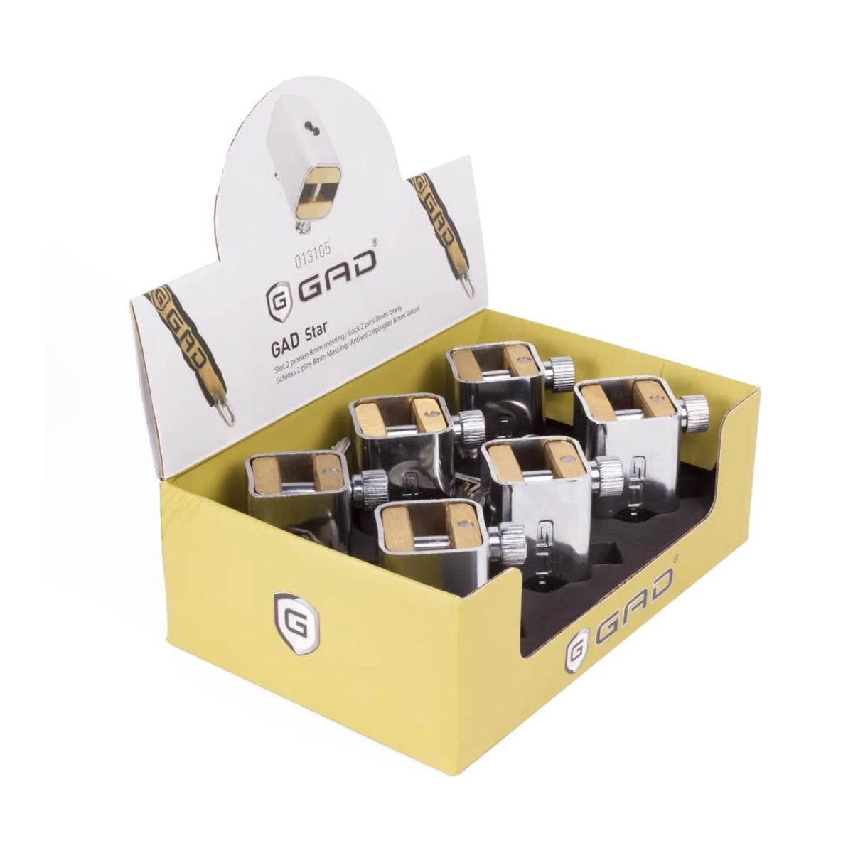 GAD Slot GAD-star met 2 pinnen 8 mm messing