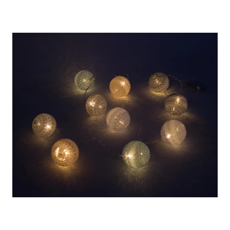 Benson Electric LED deco lichtsnoer cotton ball 10 dlg 1.52 mtr