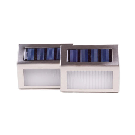 Höfftech LED wandlamp solar RVS 1.2V 400 mAh 2 dlg