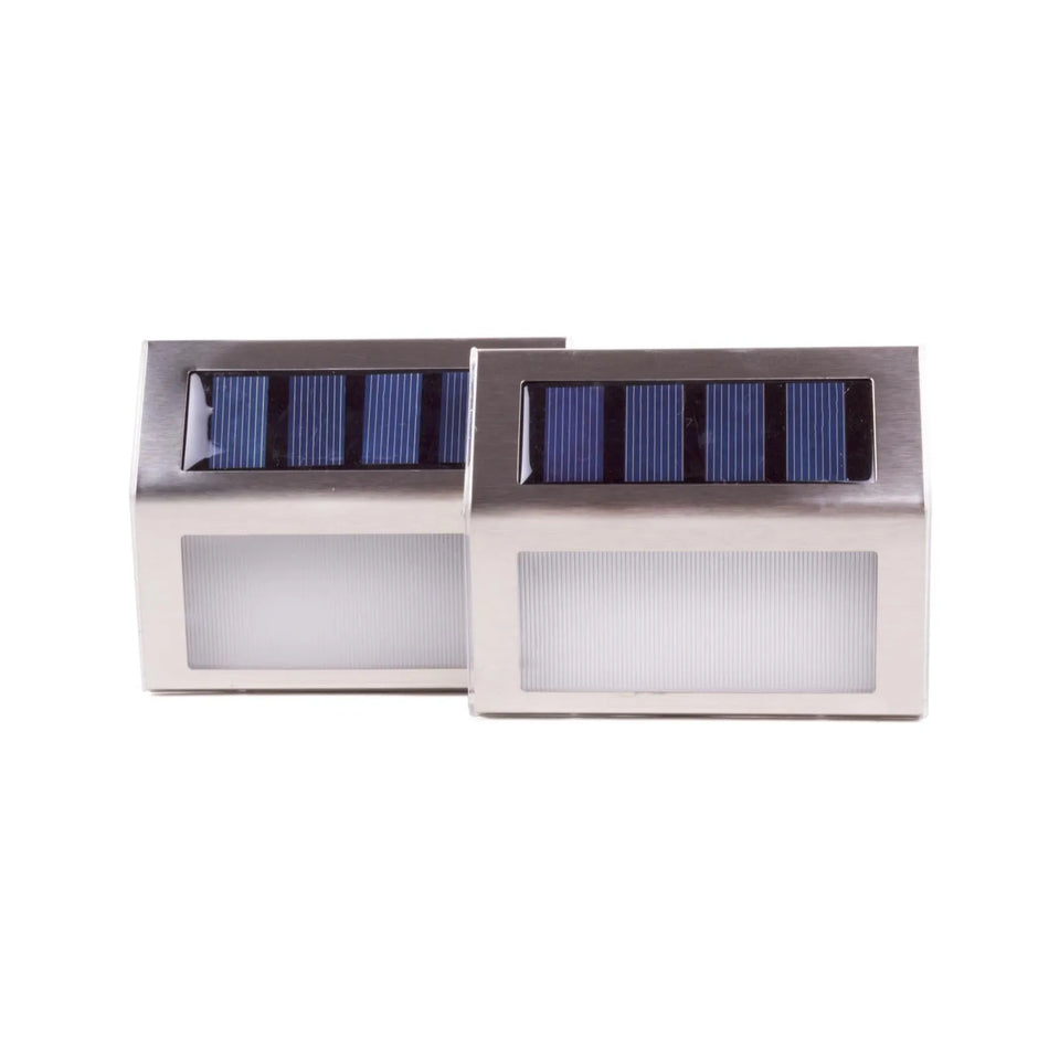 Höfftech LED wandlamp solar RVS 1.2V 400 mAh 2 dlg