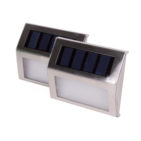 Höfftech LED wandlamp solar RVS 1.2V 400 mAh 2 dlg
