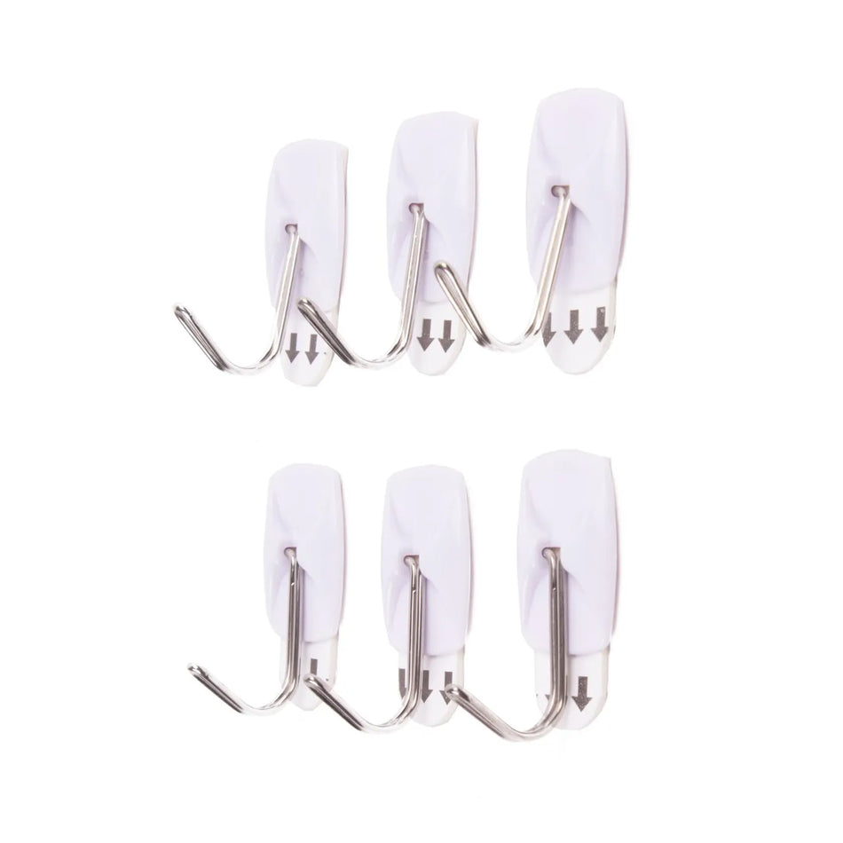 Benson Products Haak zelfklevend verwijderbaar 6 dlg 2.1 x 3 cm