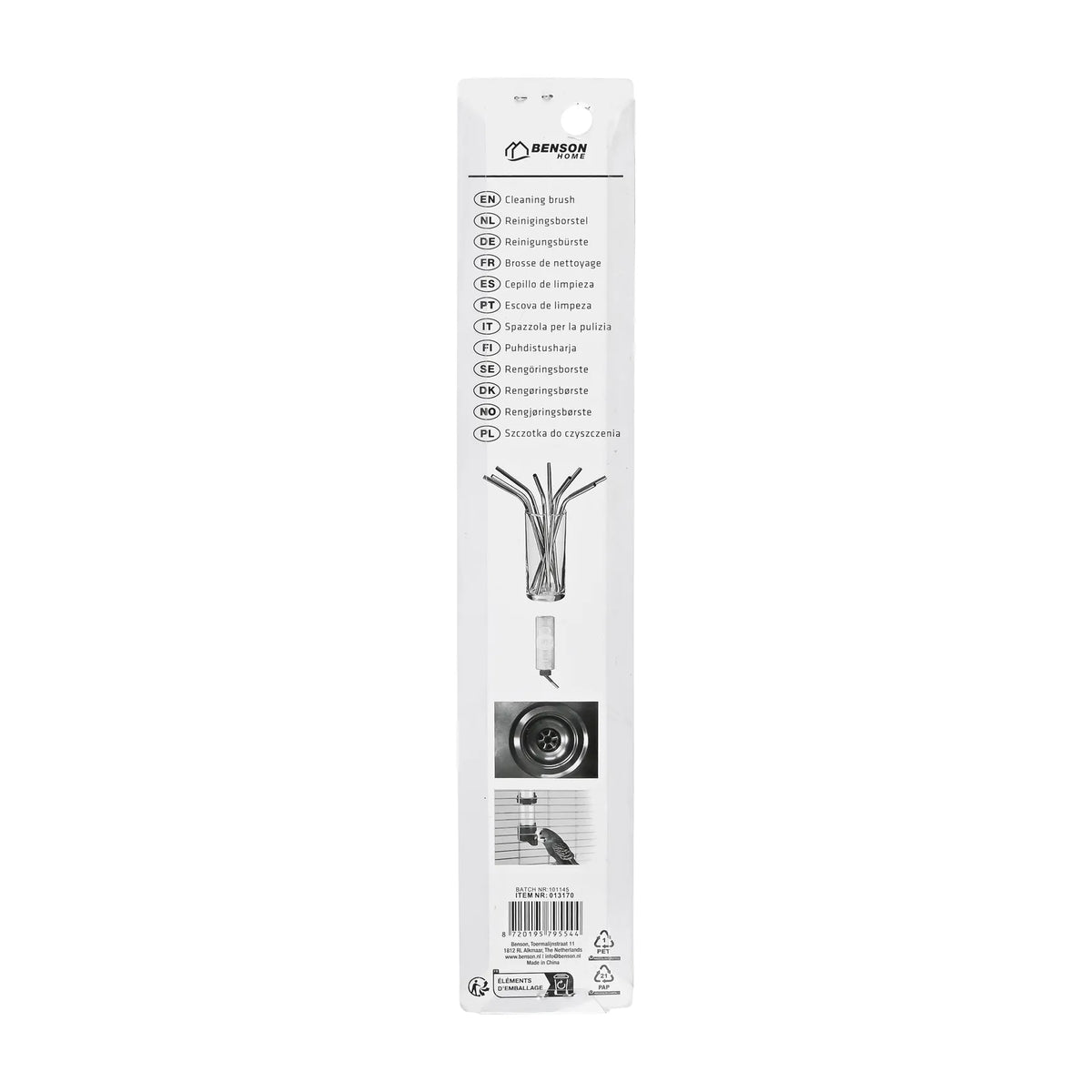 Benson Clean Reinigingsborstel 24 x 0.8 cm