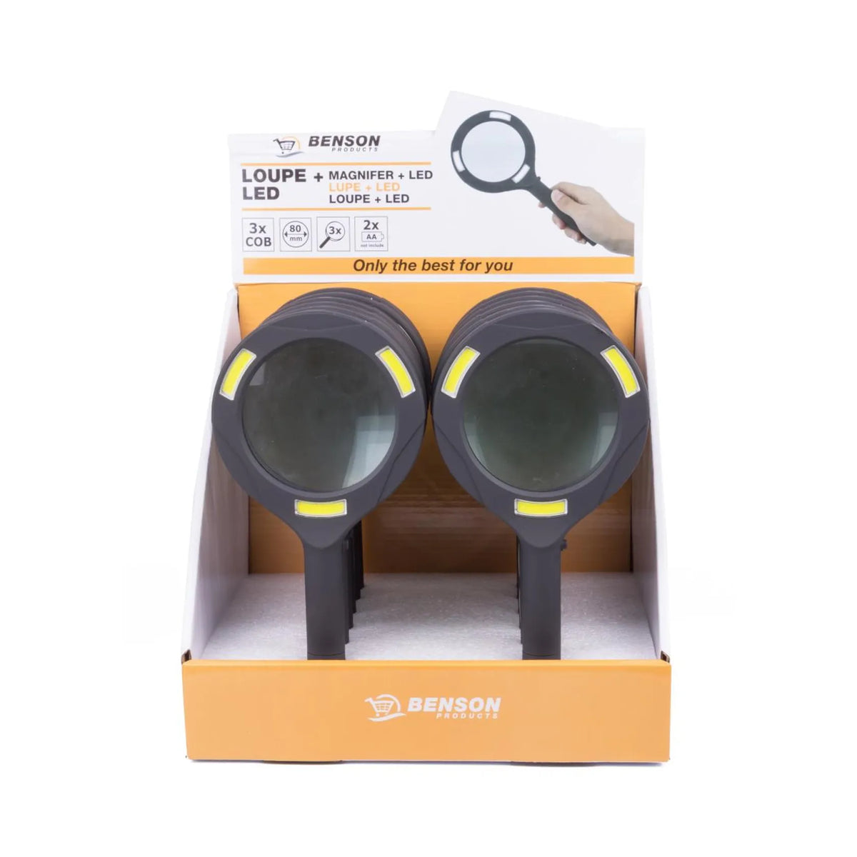 Benson Loupe 3 x COB LED display