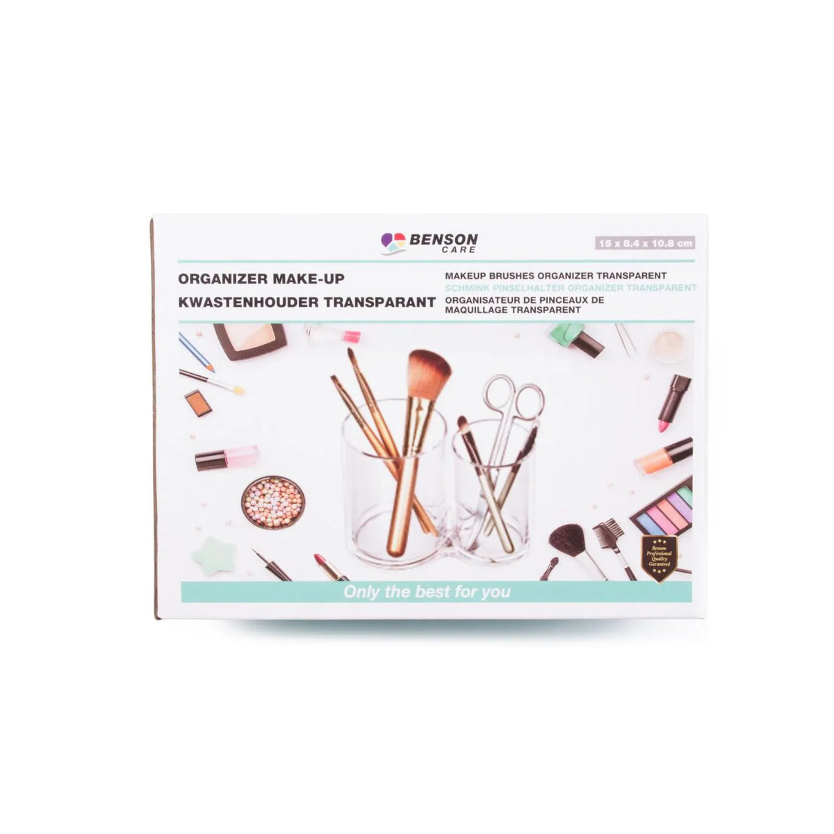 Benson Care Organizer make-up kwastenhouder transparant