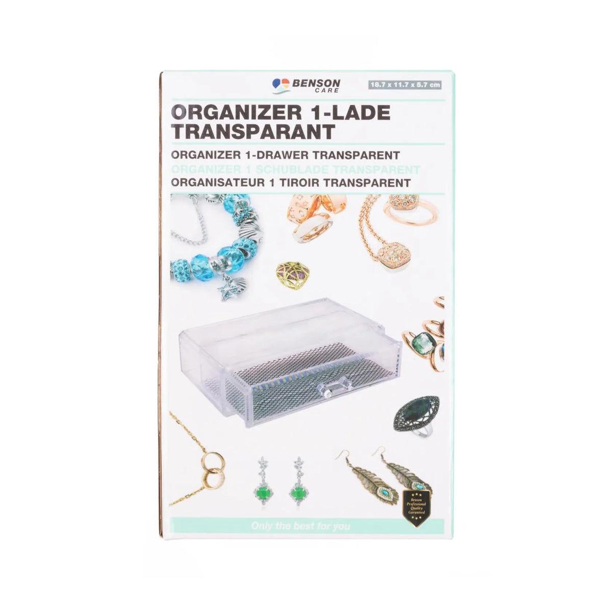 Benson Care Organizer 1-lade transparant