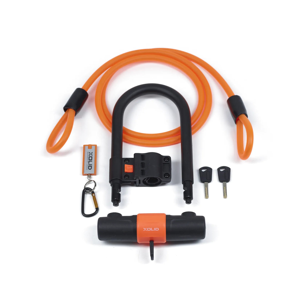 Xolid beugelslot 180 x 245 mm + kabel 12 x 1800 mm oranje