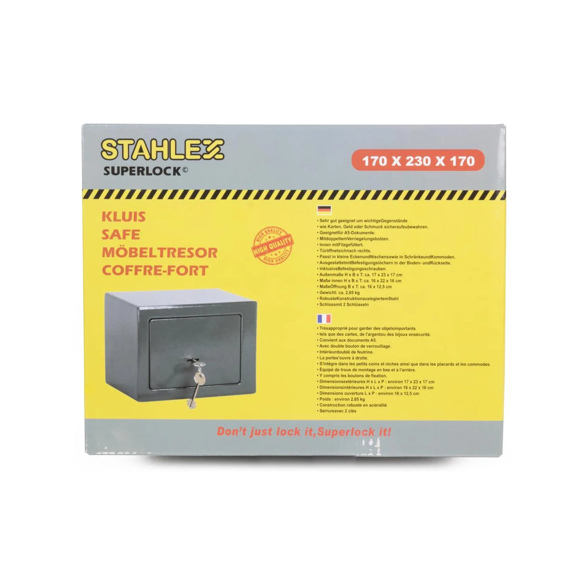 Stahlex Kluis mechanisch 230 x 170 x 170 mm
