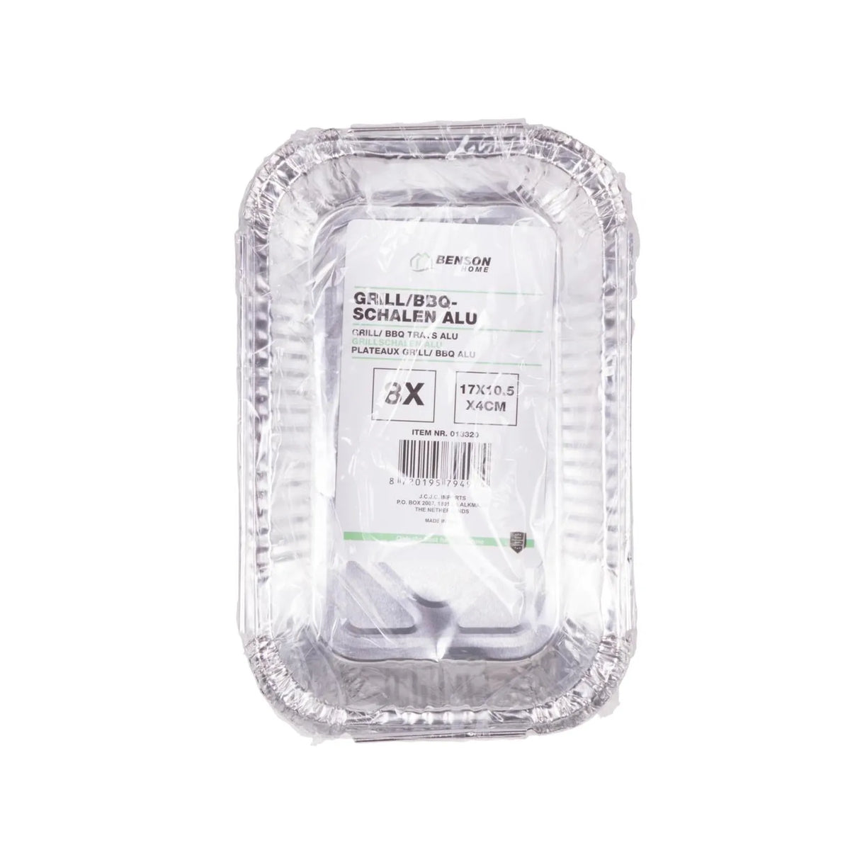 Benson BBQ Grillschalen/ BBQ schalen alu 8-delig 17 x 10.5 x 4 cm