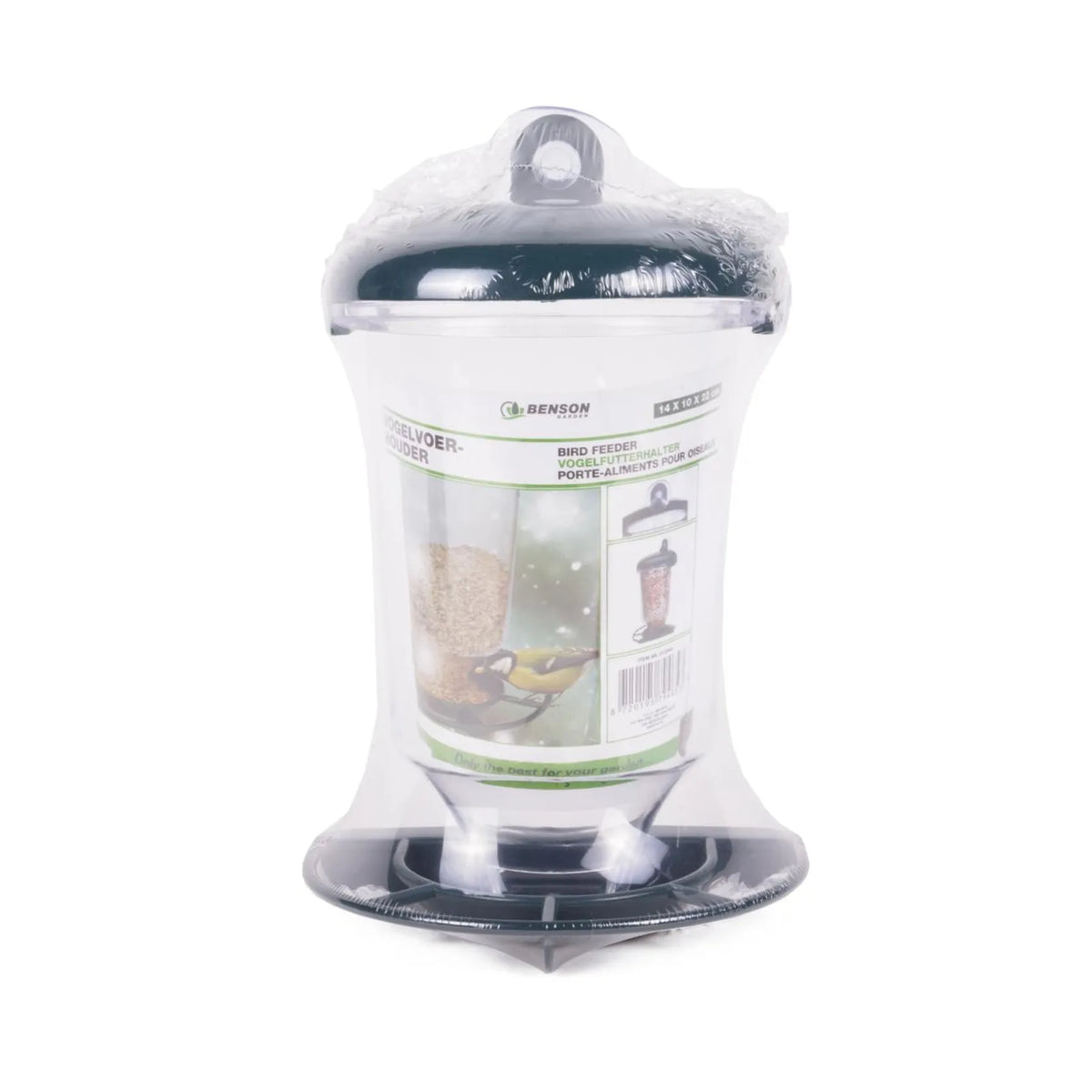 Benson Garden Vogelvoerhouder met zuignap 14 x 10.5 x 22.5 cm