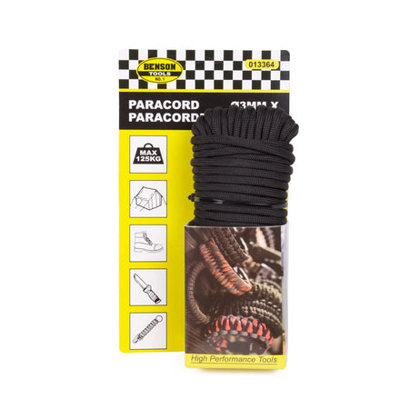 Benson Tools Touw paracord 3 mm x 15 mtr zwart