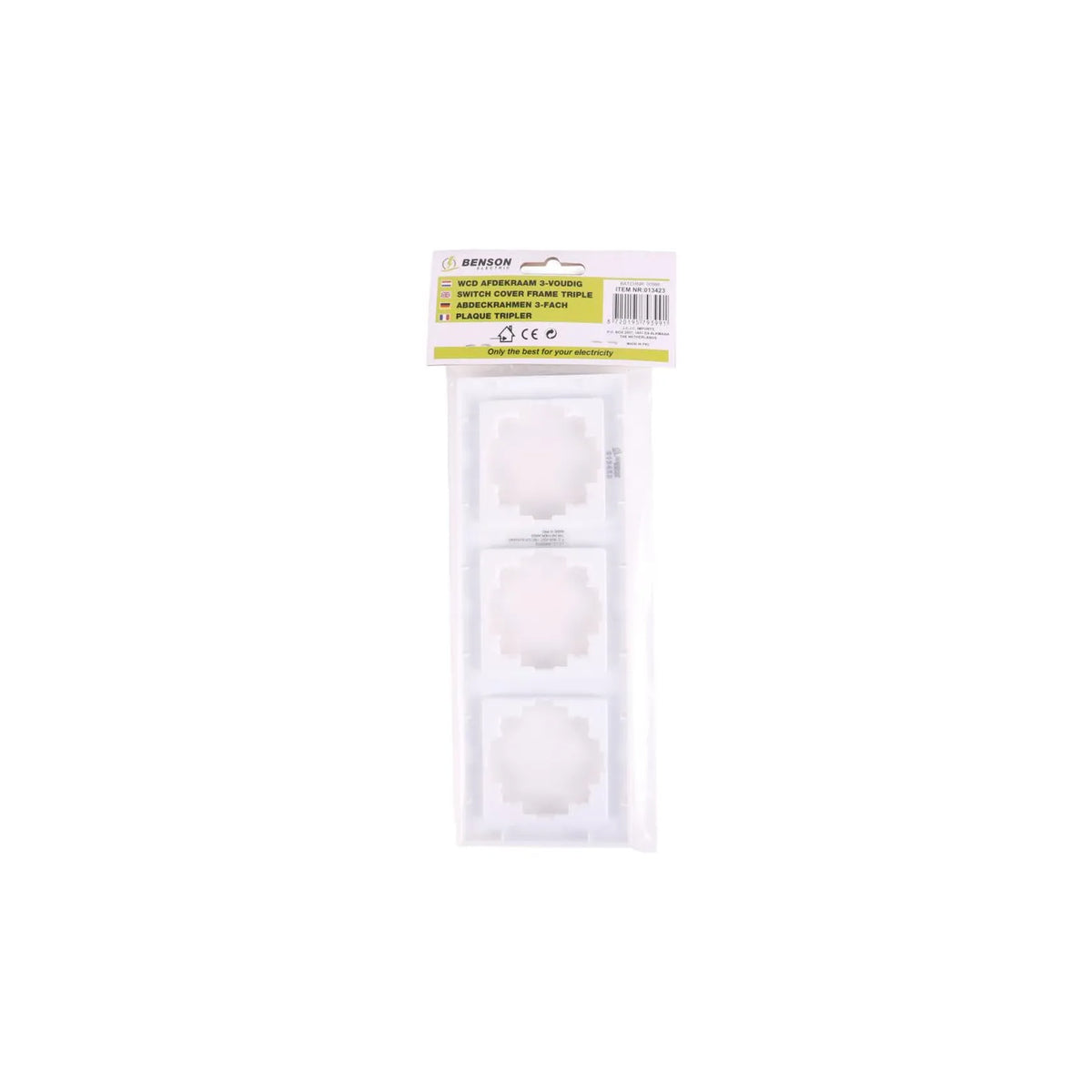 Benson Electric Afdekraam 3-voudig wit